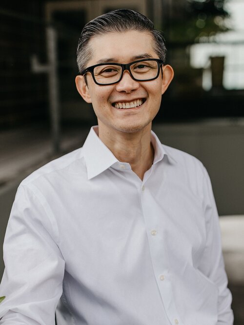 Dr. Tran performing a periodontal exam